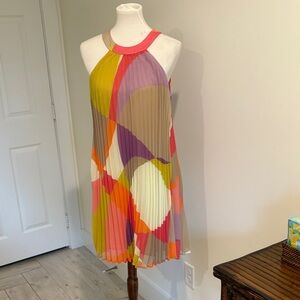 Trina Turk Multicolor Pleated Dress